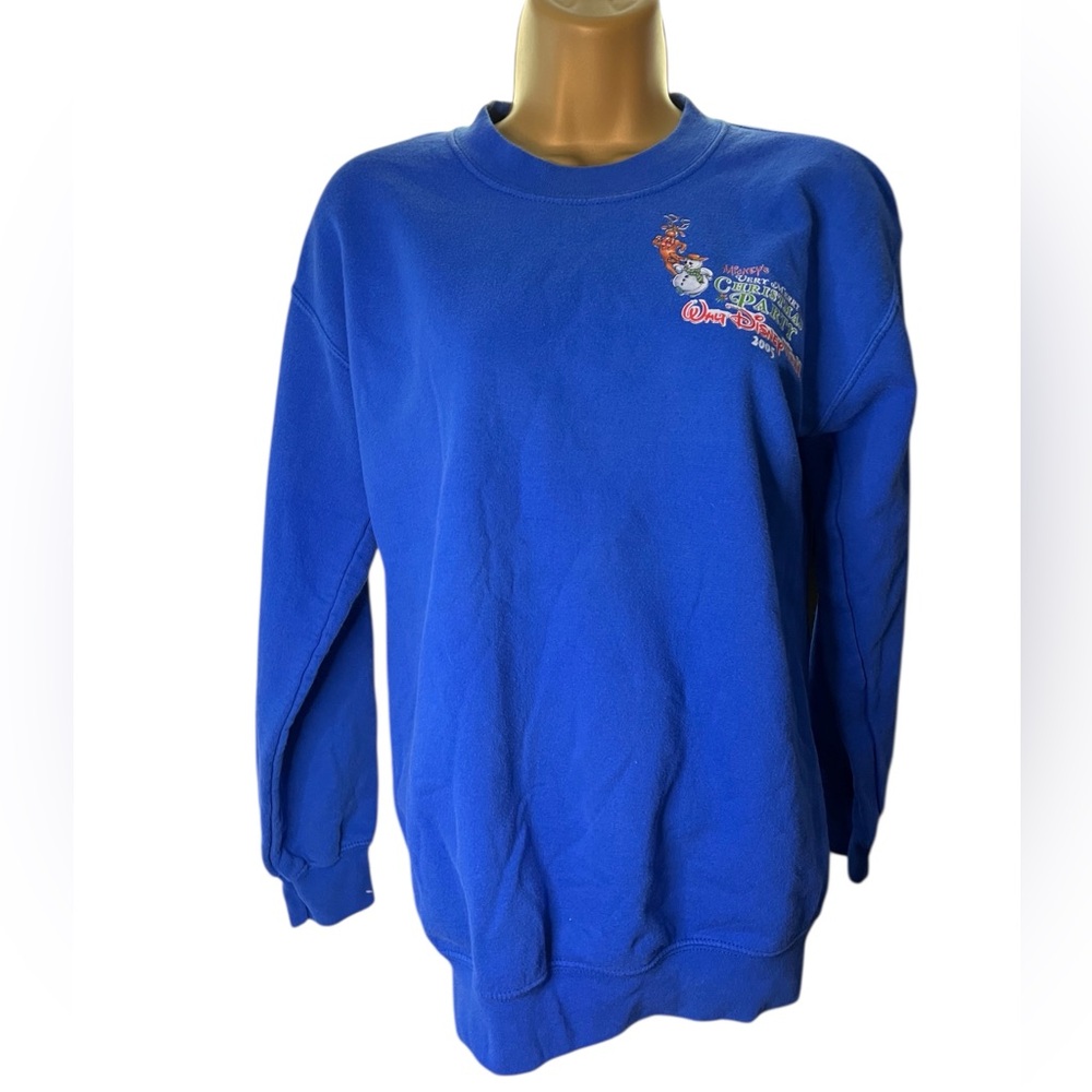 Vintage Y2K Disney Sweatshirt Mickey’s Very Merry Christmas Party 2005 Blue S